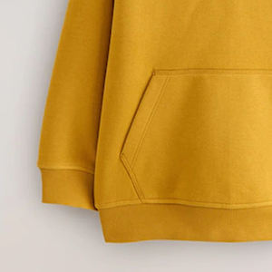 Sudaderas con capucha de forro polar personalizadas para niños a precio económico con bolsillos tipo canguro, color sólido con diseño de logotipo personalizado a precio económico para compras al por mayor. - Product Image 3