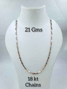 Cadena de Oro Sólido de Lujo de 22k, Dos Tonos, 21 Gramos, Collar de Oro Amarillo y Blanco Real de 22kt para Hombre, Joyería Fina Sin Recubrimiento - Product Image 3