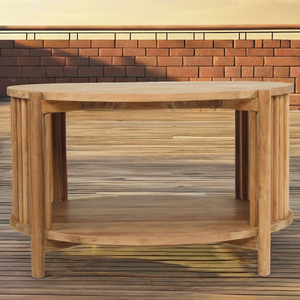 Mesa de centro de jardín de estilo moderno, muebles con marco de madera de teca para jardín, hogar y Hotel, mesa de centro de teca - Product Image 1