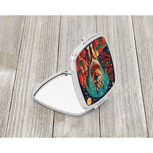 Belga Tervuren Navidad compacto viaje maquillaje espejo bolsillo plegable de mano para mujeres y niñas regalo decorativo - Product Image 2