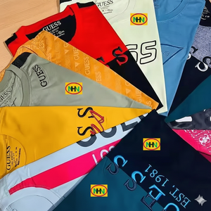 T-shirt en coton imprimé pour homme, en stock, designs variés de haute qualité, toutes saisons, surplus de marque du Bangladesh, vente en gros - Product Image 4