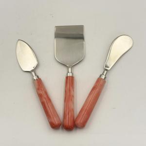 Ensemble à fromage en acier inoxydable, couverts de cuisine intelligents, couverts de table avec manche en résine, finition polie brillante, ustensiles de table durables en métal - Product Image 2