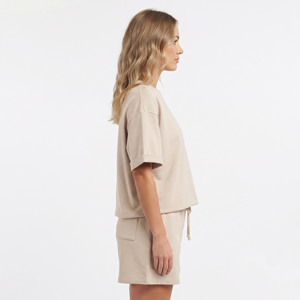 Conjunto de Dos Piezas para Mujer, Camiseta Holgada Informal de Moda con Logotipo Personalizado 2026 y Pantalones Cortos Ajustados, Venta al Por Mayor - Product Image 2