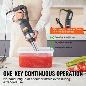 Frullatore a Immersione Commerciale 350W con Lama in Acciaio Inox da 10 Pollici, Mixer Manuale Resistente a 10 Velocità Variabili - Product Image 4