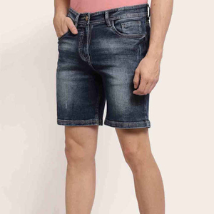 Custom <b>Men</b> Distressed <b>Jean</b> Shorts Oem Odm Comfortable Casual Street Fashion Supplier - Product Image 2