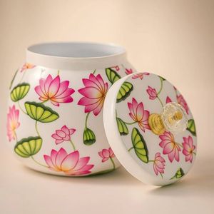 Metal Dry Fruit <b>Jar</b> with Elegant Carved Details for Dry Fruits, Nuts, and <b>Sweets</b> Storage - Product Image 2
