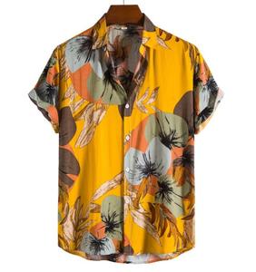 Chemises hawaïennes pour hommes, imprimées, à manches courtes, pour la plage et le surf, vente en gros - Product Image 4