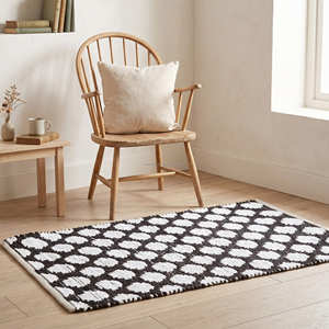 8' x 10' Tribal Diamond Recycled Cotton Area <b>Rug</b> for Living Room Scandinavian Farmhouse & <b>Rustic</b> Home - Product Image 6