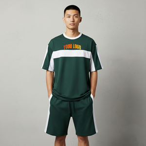 Conjunto de Shorts de Algodón de Verano, Corte Holgado, Camiseta y Shorts a Juego para Hombre - Product Image 4