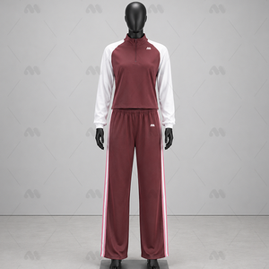 Conjunto Deportivo de 2 Piezas Personalizado para Mujer, Chaqueta con Cierre de Cremallera, Pantalones Deportivos de Pierna Ancha, Proveedor Mayorista de Ropa Deportiva - Product Image 1