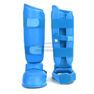 Protège-tibias légers et durables en cuir pour entraînement MMA – Équipement de protection pour arts martiaux et boxe – Offre spéciale - Product Image 1