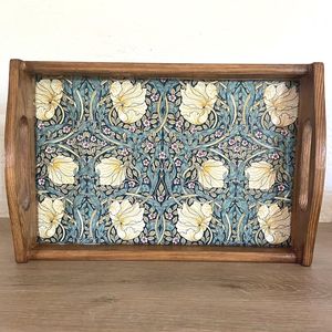UO Art Farmhouse Wooden Enamel Printed Rectangle Tray Country Home Decor Wedding Dining Table Serving <b>Platter</b> Wholesale - Product Image 1