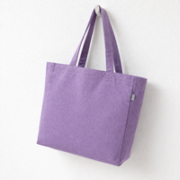 Sac fourre-tout en toile violette, sac de courses décontracté cousu, sac de transport réutilisable pour les courses quotidiennes et les voyages