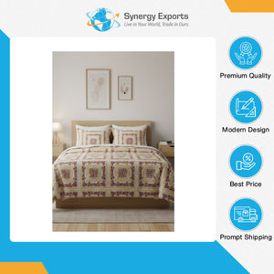 Disponible en stock, juego de sábanas de poliéster estampado de 4 piezas, estilo lujoso de primera calidad, de un fabricante indio de renombre. - Product Image 3