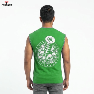 Men Casual Sleeveless Muscle Shirt Stringer Tank Top Gym Fitness Basketball <b>Running</b> <b>Singlet</b> Quick Dry Breathable Customizable - Product Image 5
