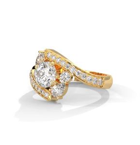 Anillo de compromiso clásico con diamante cultivado en laboratorio para mujer, anillo de lujo al mejor precio de proveedor. - Product Image 2