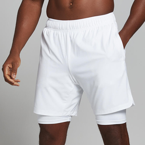 Mens Gym Running Shorts Compression Liner Quick Dry Lightweight Training Athletic Double <b>Layer</b> Canvas Breathable Waterproof - Product Image 4