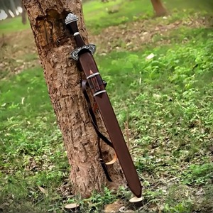 Réplica de Espada Vikinga Suontaka Hecha a Mano - Espada de Acero Inoxidable de Espiga Completa con Funda - Regalo de Aniversario para Esposo, Hombres - Product Image 5