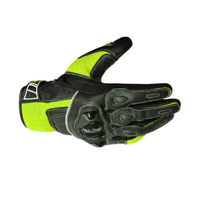 Gants de moto respirants à doigts entiers avec écran tactile et fermeture auto-agrippante, unisexes, en cuir, Pakistan - Product Image 3