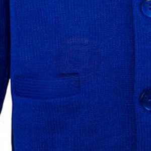 Sorority Sigma Gamma Blue <b>Cardigan</b> Yellow Greek Letter Embroidery Logo Women's Sweater <b>Long</b> Sleeve Acrylic Knitted Collage Wear - Product Image 6