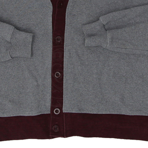 <b>Men's</b> Women's Gray Maroon Solid Acrylic Knitted <b>Cardigan</b> Full Sleeve V Neck Button Front Winter Breathable Casual School Wear - Product Image 6
