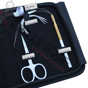 White Micro Ring and Fusion Hair Extension Tool Bundle with 5Inch Beads Crimper Plier & Keratin Bond <b>Cutter</b> set Loop Tool Finger - Product Image 4