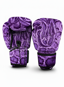 <b>Snake</b> Skin Boxing Gloves Customized Training Sparring MMA Kickboxing Durable PU Leather High Impact Fitness Gloves Anti Slip - Product Image 6