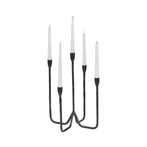 Top Seller <b>Candelabra</b> With Five Arms <b>Black</b> Metal Candle Holder For Home Decoration - Product Image 1