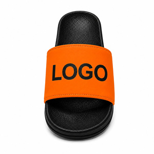Custom Orange Logo EVA <b>Slide</b> Sandals | Unisex Anti-Slip Beach <b>Pool</b> Slippers | Lightweight Indoor Outdoor Comfort <b>Slides</b> | OEM - Product Image 3