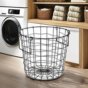 Panier de rangement en métal pour la maison, design moderne, panier en finition peinture poudre noire, artisanat, panier de rangement, vente chaude - Product Image 6