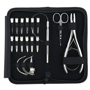 Kit d'outils pour extensions de cheveux en acier inoxydable, avec pinces à sertir, ciseaux et enfileur pour l'installation et le retrait, qualité supérieure - Product Image 6