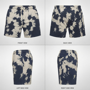 Shorts en molleton imprimés grande taille pour hommes, vêtements d'hiver, shorts de sport épais, shorts de jogging 100% coton polyester, tie-dye - Product Image 5