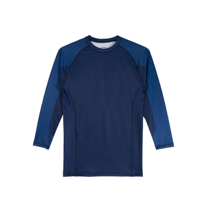 Men's <b>Black</b> Long Sleeve MMA Rash Guard Fitted Quick Dry <b>Compression</b> <b>Shirt</b> Color Blocked Design for Mixed Martial Arts Training - Product Image 2