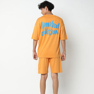 T-shirt d'été surdimensionné à épaules tombantes en coton 100 % imprimé, séchage rapide, respirant, avec impression en relief, style streetwear personnalisé, vente en gros - Product Image 2