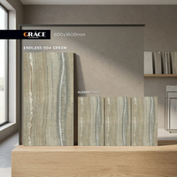 Pierre de granit naturel Guangxi 80x160cm Céramique murale Design vert populaire 32x64 Carreaux de sol en porcelaine polie Glossy Endless