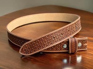 Ceinture Western en Cuir Pleine Fleur Façonnée à la Main, Style Western, Turquoise, en Cuir Véritable, Unisexe, avec Boucle Amovible – Vente en Gros - Product Image 3