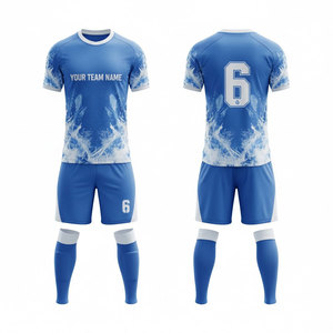 Custom Sublimated Soccer Jersey Set Men's <b>Red</b> Black Gradient 100% Polyester Moisture Wicking Short Sleeve Uniforms Adult Size - Product Image 1