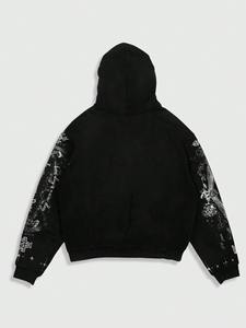 Sudadera con capucha premium para hombre, con cierre, estilo oversized, tela gruesa, estilo urbano, informal, para gimnasio, moderna. - Product Image 6