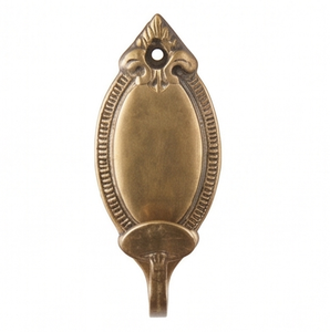Antique Brass Wall Mount <b>Hook</b> Single <b>Coat</b> Rack Rust Resistant Metal <b>Decorative</b> <b>Hook</b> For Clothing Storage Solution - Product Image 5