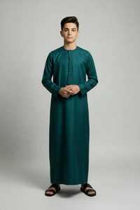 Vêtements islamiques Jubba Thobe pour hommes, vente en gros, couleur unie, fabrication professionnelle, Jubba pour hommes - Product Image 2