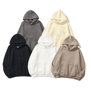 เสื้อฮู้ดดี้โอเวอร์ไซส์ผู้ชาย สีพื้น ผ้าฝ้ายฟลีซ สวมใส่สบาย มีกระเป๋าหน้า เหมาะสำหรับฤดูหนาว ทรงปกติ พิมพ์ลายแบบดิสชาร์จ - Product Image 1