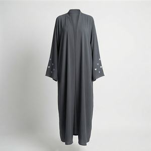 Abaya classique à manches longues, coupe simple, légère et confortable pour un usage quotidien ou des occasions spéciales, tenue moderne - Product Image 1