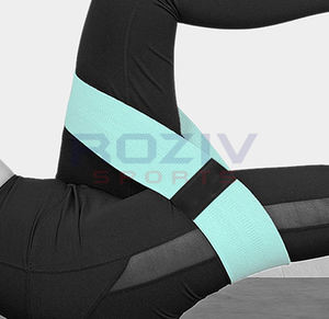 Bandes de résistance pour les hanches avec logo personnalisé Roziv Sports, en tissu nylon écologique, antidérapantes, portables, élastiques, pour l'entraînement physique - Product Image 6