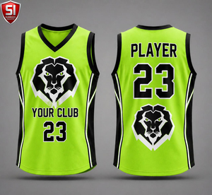Ensemble Maillot et Short de Basketball Personnalisé Imprimé, Sans Manches, Léger et Respirant en Polyester pour Équipe - Product Image 1