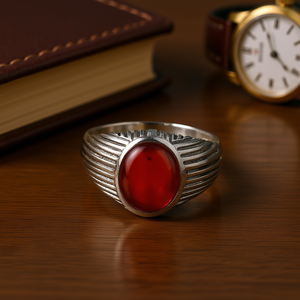 แหวนคาร์เนเลียนสำหรับผู้ชาย น้ำหนัก 4.9 กรัม - Product Image 3