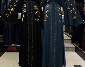 Dubai style abaya Traditional Islamic Women's Saudi Arabian Abaya Spring Polyester Breathable Ankle Length Muslim - Product Image 5