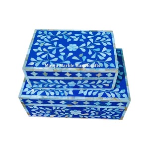 Nouveau meilleur produit d'arrivée fait à la main boîtes en MDF nacre avec forme rectangulaire polie à la main pour article de cadeau de bijoux - Product Image 1