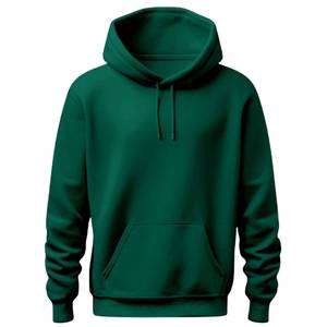 Sweat à capuche uni en coton pour homme, noir, blanc, gris, vêtements basiques, vente en gros - Product Image 3