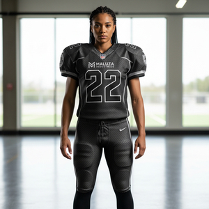 ชุดยูนิฟอร์มอเมริกันฟุตบอลสั่งทำจากโรงงานโดยตรง แบบซับลิเมชั่นสำหรับทีม ผ้าโพลีเอสเตอร์เนื้อหนา ชุดแข่งขันครบชุด - Product Image 6