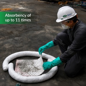 แผ่นดูดซับน้ำมันอุตสาหกรรม 160 GSM 40x50 ซม. น้ำหนักเบา โพลีโพรพิลีน 100% ซึมซับเร็ว ยี่ห้อ OEM SABER SO160-PD - Product Image 4